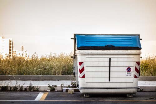 Skip placed on a Shoreditch street
