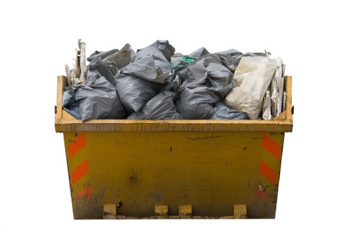 Skip delivery at a Shoreditch location