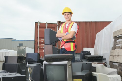 Professional machinery used for site clearance in urban areas